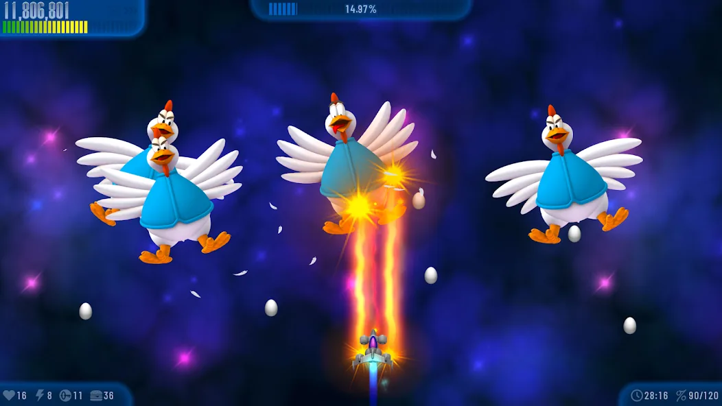 Chicken Invaders 3 gameplay